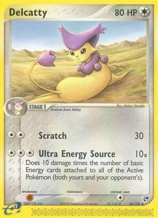 Delcatty  - Reverse Holofoil Sandstorm - Uncommon