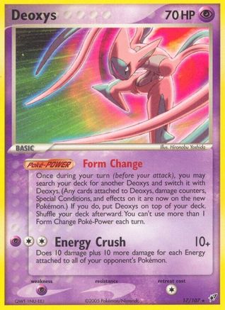 Deoxys (Attack Forme)  - Reverse Holofoil Deoxys - Rare