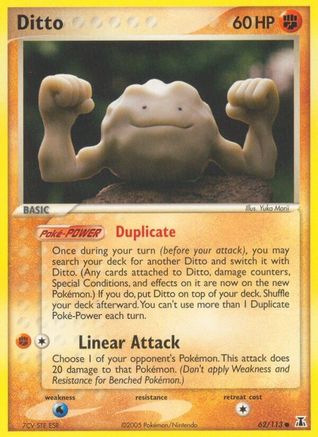 Ditto (Geodude) 062  - Reverse Holofoil Delta Species - Common