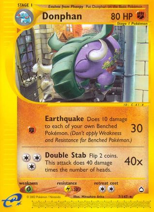 Donphan  Aquapolis - Rare