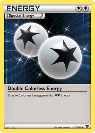 Double Colorless Energy 130  - Reverse Holofoil XY Base Set - Uncommon