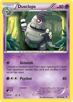Dusclops  - Reverse Holofoil Boundaries Crossed - Uncommon