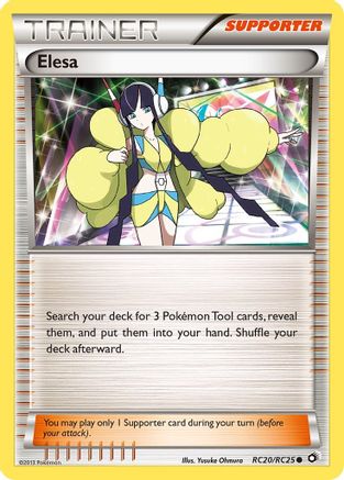 Elesa RC20  - Holofoil Legendary Treasures Radiant Collection - Common