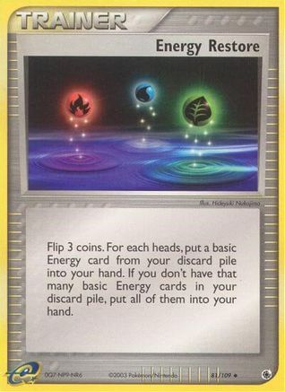 Energy Restore  - Reverse Holofoil Ruby and Sapphire - Uncommon