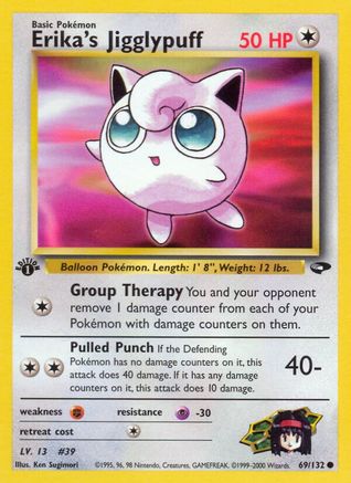Erika's Jigglypuff 069  - 1st Edition Gym Challenge - Common