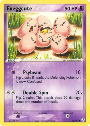 Exeggcute  - Reverse Holofoil FireRed & LeafGreen - Uncommon