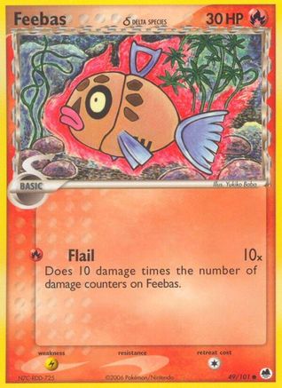 Feebas (Delta Species) 049  - Reverse Holofoil Dragon Frontiers - Common