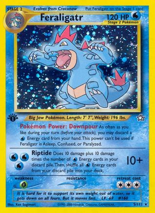 Feraligatr (5)/111  - 1st Edition Holofoil Neo Genesis - Holo Rare