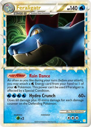 Feraligatr (Prime) 108  - Holofoil HeartGold SoulSilver - Ultra Rare