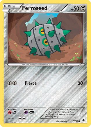Ferroseed (71)  - Reverse Holofoil Emerging Powers - Common