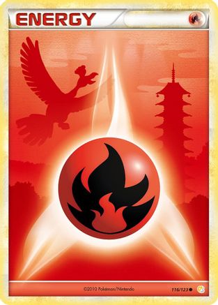 Fire Energy 116  - Reverse Holofoil HeartGold SoulSilver - Common