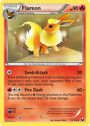 Flareon  - Reverse Holofoil Dark Explorers - Uncommon