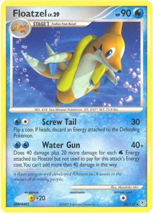 Floatzel  - Reverse Holofoil Diamond and Pearl - Rare