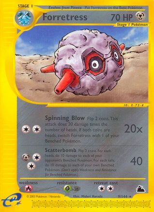 Forretress (9)  - Reverse Holofoil Skyridge - Rare