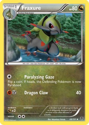 Fraxure  - Reverse Holofoil Plasma Blast - Uncommon