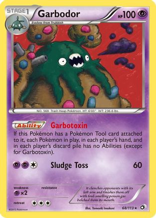 Garbodor 068  - Holofoil Legendary Treasures - Holo Rare