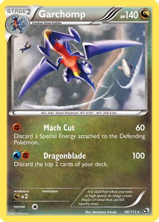 Garchomp 096/113  - Reverse Holofoil Legendary Treasures - Holo Rare