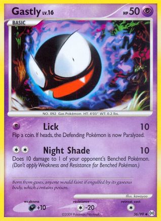 Gastly (36) (36) 036  - Reverse Holofoil Arceus - Uncommon