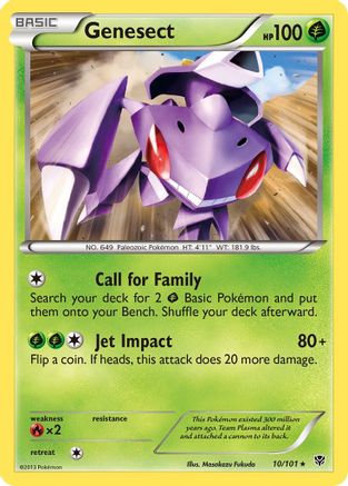 Genesect  - Reverse Holofoil Plasma Blast - Rare