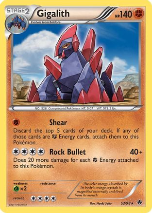 Gigalith  - Reverse Holofoil Emerging Powers - Rare