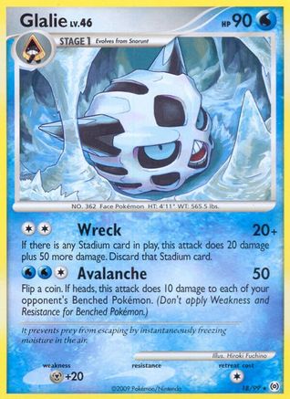 Glalie  - Reverse Holofoil Arceus - Rare