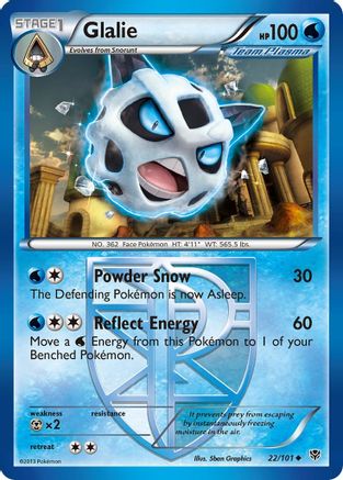Glalie (Team Plasma) 022  - Reverse Holofoil Plasma Blast - Uncommon