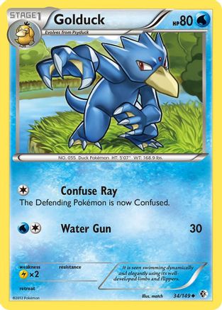 Golduck (34)  Boundaries Crossed - Uncommon