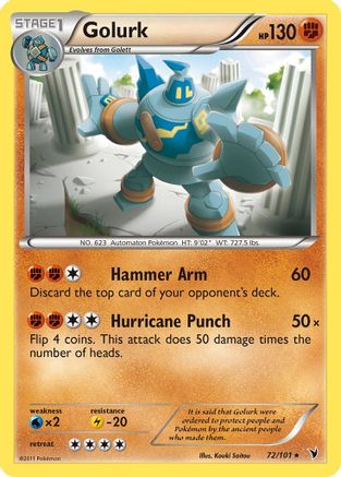 Golurk  - Reverse Holofoil Noble Victories - Rare