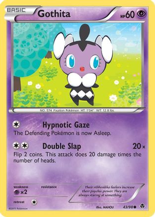 Gothita (43)  - Reverse Holofoil Emerging Powers - Common
