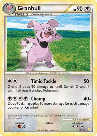 Granbull 022  HeartGold SoulSilver - Rare