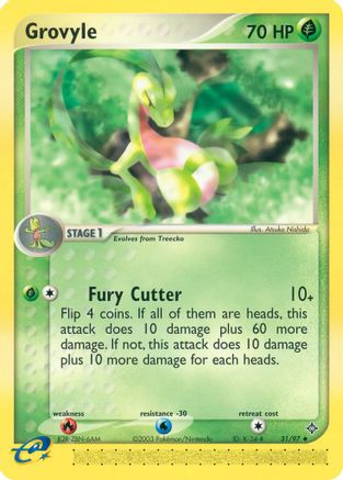 Grovyle  - Reverse Holofoil Dragon - Uncommon
