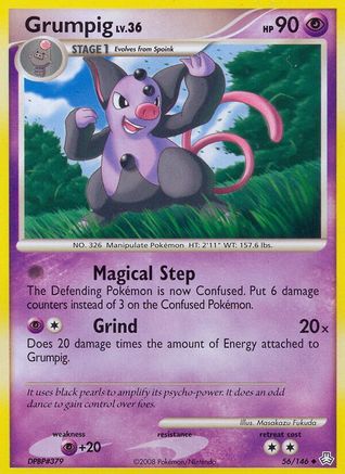 Grumpig  - Reverse Holofoil Legends Awakened - Uncommon