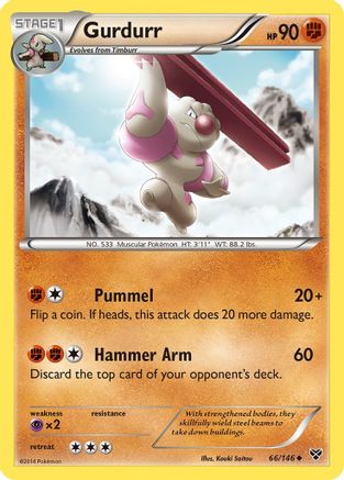 Gurdurr  - Reverse Holofoil XY Base Set - Uncommon