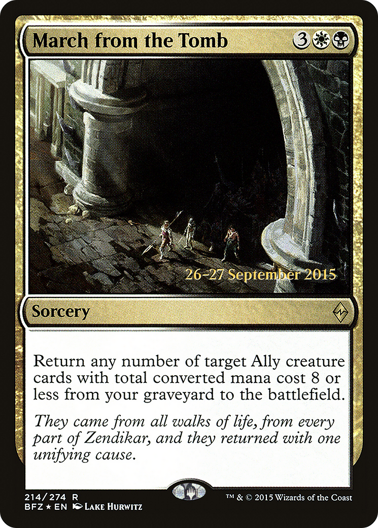 March from the Tomb (PRE-214) - Battle for Zendikar Promos Foil