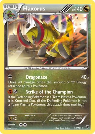 Haxorus 069  - Holofoil Plasma Blast - Holo Rare