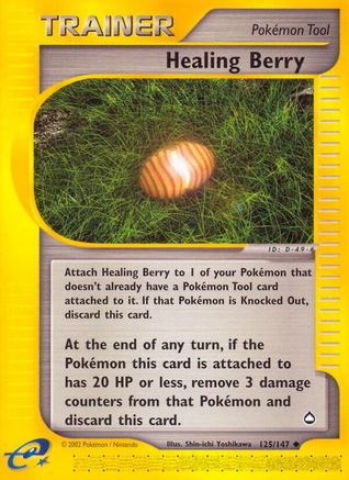 Healing Berry  - Reverse Holofoil Aquapolis - Uncommon