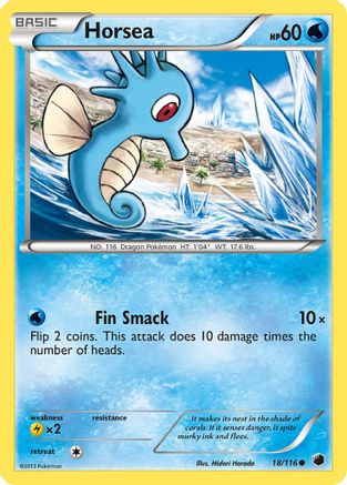 Horsea  - Reverse Holofoil Plasma Freeze - Common