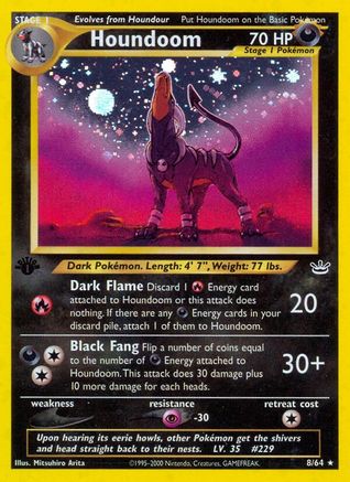 Houndoom  - 1st Edition Holofoil Neo Revelation - Holo Rare