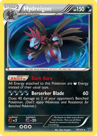 Hydreigon  - Reverse Holofoil Noble Victories - Holo Rare