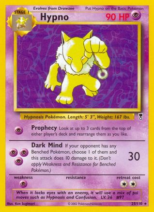Hypno  - Reverse Holofoil Legendary Collection - Rare