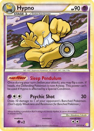 Hypno 023  - Reverse Holofoil HeartGold SoulSilver - Rare