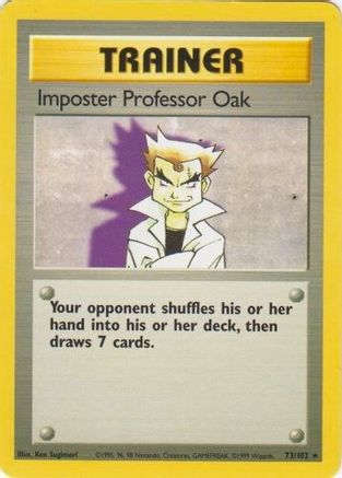 Imposter Professor Oak 073  Base Set - Rare