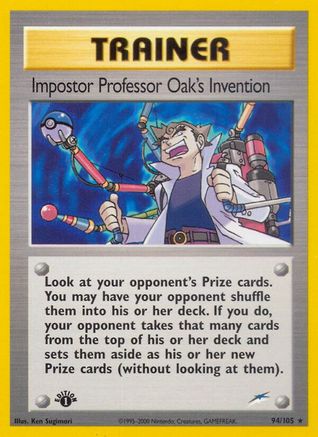 Impostor Professor Oak's Invention  - 1st Edition Neo Destiny - Rare
