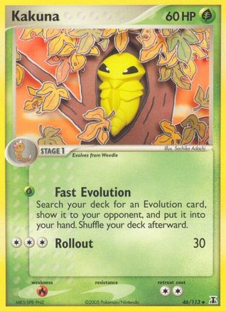 Kakuna 046  - Reverse Holofoil Delta Species - Uncommon