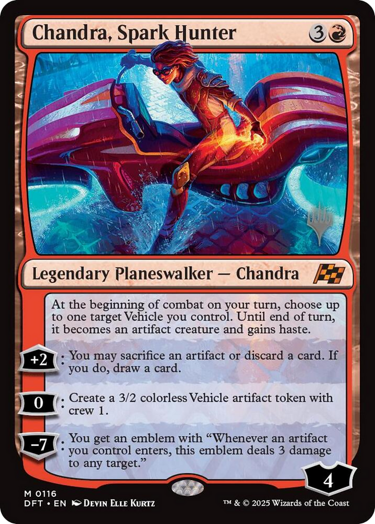 Chandra, Spark Hunter (PPDFT-116) - Promo Pack: Aetherdrift Foil