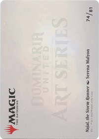 Najal, the Storm Runner // Najal, the Storm Runner (ADMU-074) - Dominaria United Art Series (Borderless) Foil