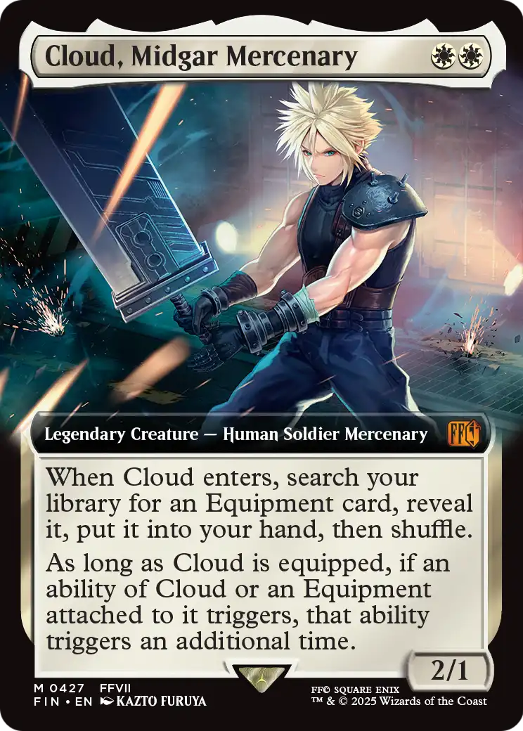 Cloud, Midgar Mercenary (Extended Art) (FIN-427) - FINAL FANTASY: (Extended Art) Foil