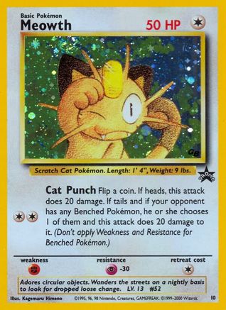 Meowth 010  - Holofoil WoTC Promo - Promo