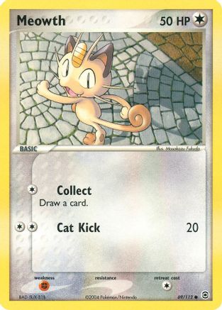Meowth 069  - Reverse Holofoil FireRed & LeafGreen - Common