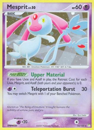Mesprit/123  - Reverse Holofoil Mysterious Treasures - Holo Rare
